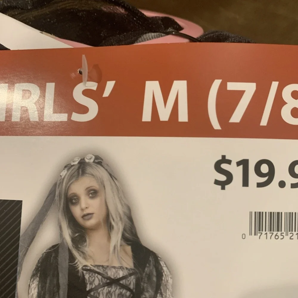 Cemetery Bride Girls Size M7/8 Halloween Costume